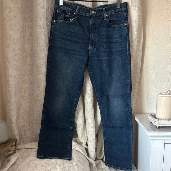 MOTHER Blue Straight Leg Jeans Classic Style - Picture 7 of 16